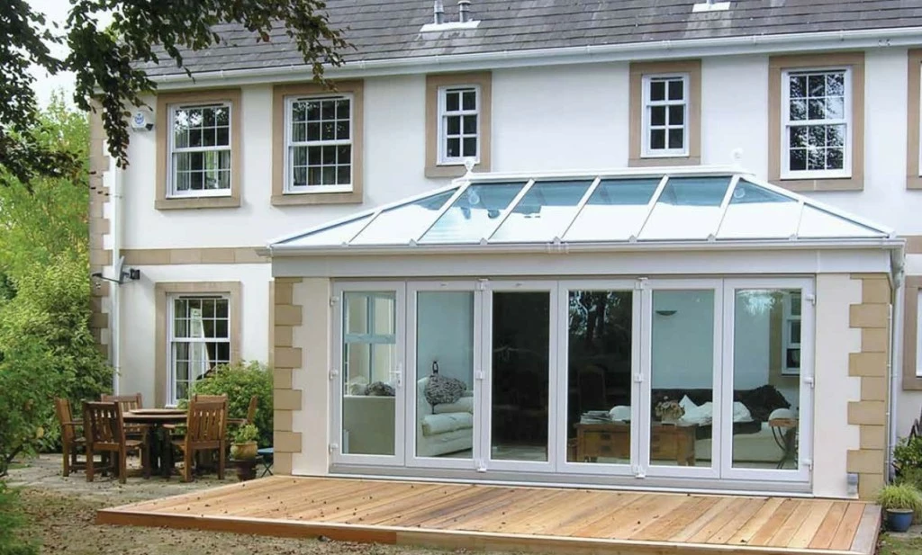 bi-fold doors with a span of up to 5.4m