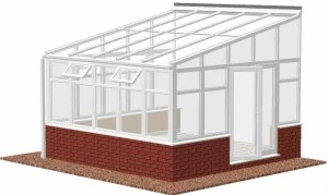 high-pitch Lean-to conservatory